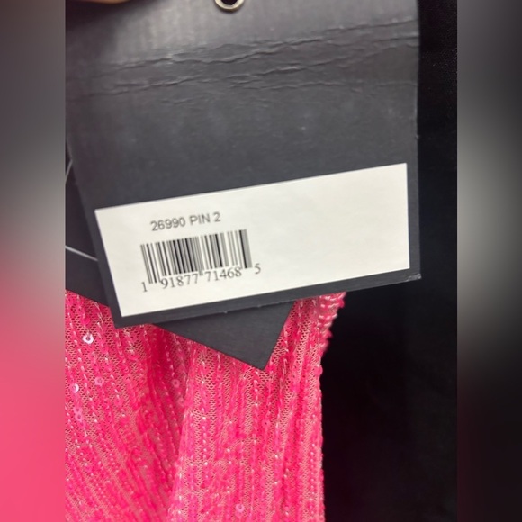 IEENA FOR MAC DUGGAL 26990 NWT Sequined One Shoulder Draped Back Gown - Picture 6 of 7